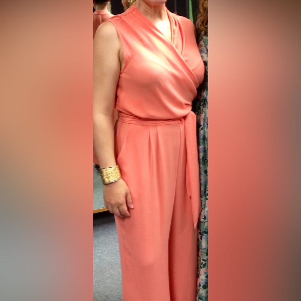 Gianni Bini Sleeveless Coral Jumpsuit